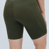 ES16 Performance Tights Army Green met zakken aan de zijkant