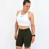 ES16 Performance Tights Army Green met zakken aan de zijkant