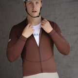 ES16 Thermal Fleece Cykeltröja. Skivad choklad