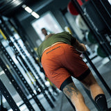 ES16 Performance Shorts, med innershorts. Rust