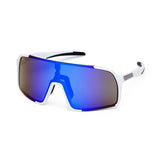 ES16 Enzo brille. Hvid med blå linse.