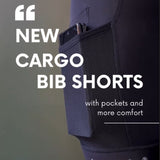 ES16 Cargo bib shorts med lommer på siden.